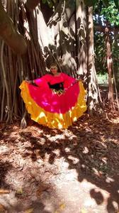 Falda Larga Boho de Algodón Teñido de 25 Yardas para Mujer, Estilo Gitano, para Club, Actuaciones, Bailarina, Espectáculo - Product Image 4