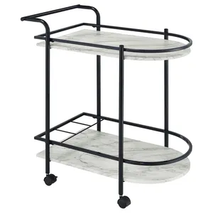 Chariot de service de luxe en céramique fait main, écologique, à motif végétal, pour boissons, chariot de rangement industriel haut de gamme Zahid Exports - Product Image 3