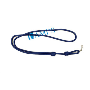 Single Black Ceremonial Lanyard with <b>Chrome</b> <b>Hook</b> Made of Durable Polyester Style Uniform Accessory - Product Image 3