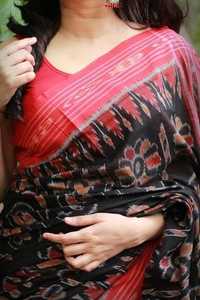 Sari de Seda para Bodas, Ropa Tradicional, Ropa para Eventos, Sari Informal, Hermosa Combinación de Colores con Blusa - Product Image 4