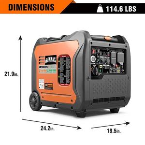 Generador Inverter Portátil Genmax GM7250iEDC de Nueva Generación, Motor Portátil de Combustible Dual Súper Silencioso de 7250W con Capacidad Paralela - Product Image 3