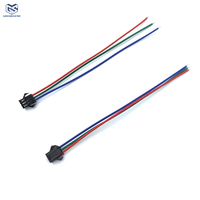 Konektor SM untuk Kabel Strip LED SMD 15mm Inti Tembaga 2/3-pin 12V Isolasi PVC Jaket Aluminium untuk Produk Elektronik