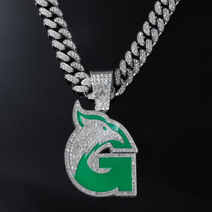 Pendentif dauphin personnalisé en argent sterling 925 avec moissanite, plaqué or rhodié 14 carats, bijoux de luxe unisexe, cadeau pour les fêtes - Product Image 2