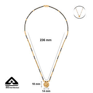 จี้ทองคำทรงกลมเรืองแสง Mangalsutra - เครื่องประดับสะสมทางวัฒนธรรม - Product Image 6