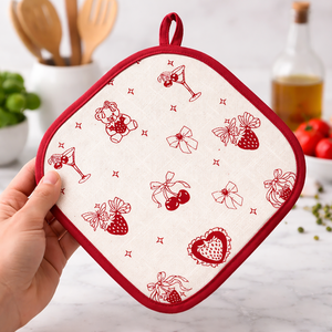 Maniques en coton de qualité supérieure résistantes à la chaleur, motifs imprimés personnalisés, approvisionnement en gros en provenance d'Inde - Product Image 1