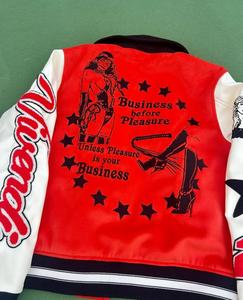 Meilleures ventes Vestes universitaires pour hommes Veste de baseball décontractée en molleton pour printemps et automne Blouson bombardier en coton à manches longues coupe ajustée - Product Image 3