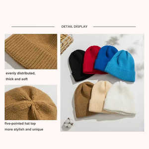 Gorro de Invierno Jacquard para Hombre y Mujer, 100% Algodón, Transpirable, Impermeable, Ajustable, Estilo Moderno con Vuelta, Bordado Personalizado - Product Image 4