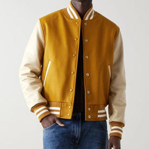 Veste de baseball vintage en laine pour homme, style streetwear, veste universitaire, style patchwork hip-hop, sur mesure OEM - Product Image 6