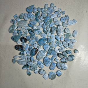 Piedra preciosa de Larimar Natural pulida de alto grado, cabujón de corte suave en forma de mezcla, hermosas piedras preciosas sueltas para la fabricación de joyas DIY - Product Image 4