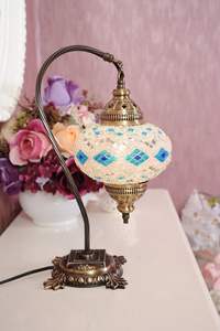 Lampe en mosaïque d'aluminium tendance avec des panneaux en mosaïque colorés pour la décoration d'éclairage moderne de la maison et du patio extérieur - Product Image 3