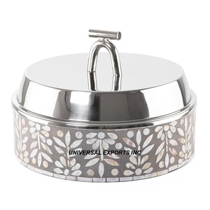 Cazuela hecha a mano de lujo nueva llegada forma Metal calentador de alimentos clásico madre perla Hotpot clásico al por mayor nueva llegada clásico - Product Image 1