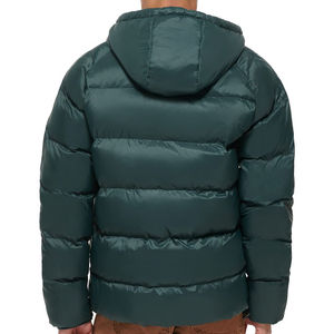 Veste matelassée à capuche zippée pour homme, 100% polyester, col montant, style streetwear pour l'hiver - Product Image 4