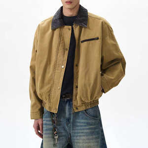 Chaqueta Bomber de Invierno para Hombre, Uso en Exteriores, Gruesa, Transpirable, Mangas Largas, Bolsillo Delantero, 100% Algodón, Personalizable - Product Image 2