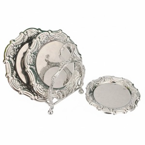 Sous-verre en métal fantaisie de forme carrée, résistant à la chaleur, couleur or, vaisselle de table, tapis et coussinets, service de boissons au thé et au café - Product Image 3