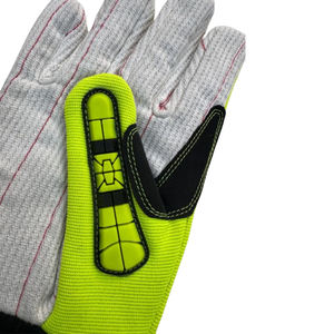 Guantes de trabajo con revestimiento de PU mejorado de alto rendimiento antideslizantes anticortes para pantalla táctil compatibles con función antiimpacto - Product Image 6