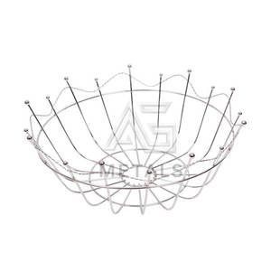 High Quality Rustic Matte Black Iron <b>Mesh</b> Fruit <b>Basket</b> Decorative Kitchen Centerpiece and Vegetable Bowl Eco-Friendly - Product Image 5