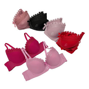 Reggiseno Push-Up Regolabile Traspirante in Pizzo, Stile Sexy a Coppa Piena, con Motivo 3D, Sottile, in Poliammide Morbida e Cotone, Metodo di Tessitura Monopezzo - Product Image 2