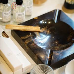 Designer Classic Square Shape <b>White</b> Black Marble Cigar Ashtray Excellent Quality for <b>Bar</b> & Restaurant Smoking Accessories - Product Image 6