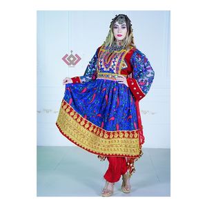 เดรสระบายอากาศแบบดั้งเดิมของผู้หญิงชุดเดรสสีฟ้าแบบ2025น้ำหนักมาก - Product Image 3