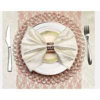 Accessoire de table Pièce maîtresse de table Assiettes de chargeur Assiettes parfaites Place Setting Table Decor Underplate