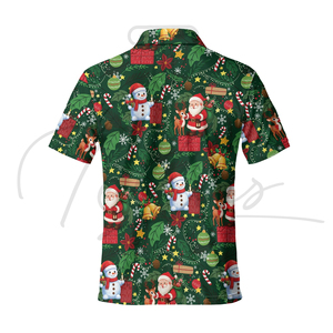 High Quality <b>Men's</b> <b>Christmas</b> for <b>Shirt</b> Canvas Print Breathable Quick Dry Summer Casual Short Sleeve - Product Image 2