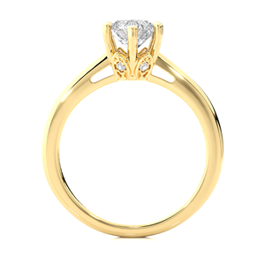 Anillo de compromiso de oro amarillo y blanco de 18K 14K 10K certificado IGI GIA con 0.5ct 1ct 2ct Lab-CVD Diamond Jewelry - Product Image 5
