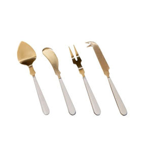 Juego de cubiertos de acero inoxidable de alta calidad, juego de cubiertos de nuevo aspecto, juego de queso, utensilios de cocina de bambú para servir alimentos - Product Image 6