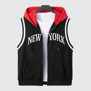 Sudadera sin mangas con cremallera para hombre, para culturismo, gimnasio, fitness y actividades al aire libre - Product Image 1