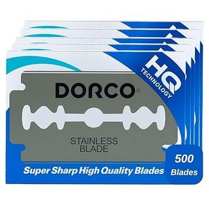 Cuchillas de Afeitar Dorco ST300 Platinum Extra de Doble Filo, 500 Unidades, Cuchillas de Afeitar de Acero Inoxidable Premium, Súper Afiladas para un Afeitado Suave - Product Image 1