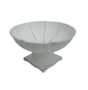 Vente en gros de bol de service rond en vrac bols à salade en aluminium blanchi pour restaurant personnalisés faits à la main - Product Image 1