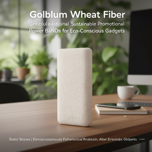 Power Bank Promozionali Sostenibili in Fibra di Grano Golblum per Gadget Eco-Consapevoli - Product Image 3