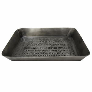Prix de gros Service Vaisselle Plateau en fer Meilleure forme Noir Nickel Couleur Designer Plateau de service Plat et assiette Faits à la main Personnalisés - Product Image 1