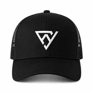 Custom 3D Embroidered <b>Black</b> Trucker <b>Cap</b> Mesh Back Adjustable Snap back Hat Trucker <b>Cap</b> 3D Puff Embroidery Trucker <b>Baseball</b> - Product Image 1