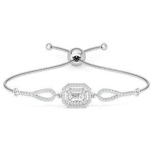 Bracelet Solitaire Octogonal CLARA en Argent Pur 925 avec Diamant et Perle, Plaqué Or Rose 14K 18K et Rhodium, Style Religieux, Idéal pour Cadeaux - Product Image 6