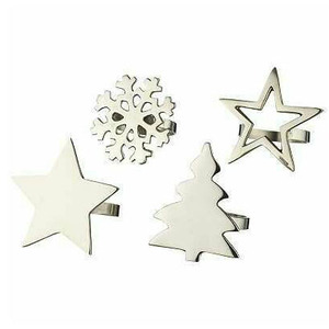 Anneaux de serviette en métal argenté de haute qualité accessoires de décoration de Table décoratifs élégants - Product Image 6