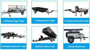 Remorque à plat de transport de transfert de bagages d'aéroport avec le frein hydraulique automatique de tige de levage - Product Image 6