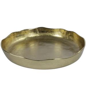 ชามอลูมิเนียมโลหะดีไซน์ใหม่สไตล์วินเทจสีทองให้บริการอาหารใช้ในบ้านและร้านอาหารโต๊ะสั่งทำโลโก้ได้ - Product Image 3