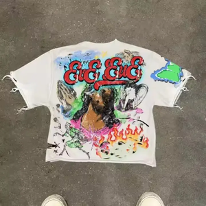 Fabricant sur mesure T-shirt ample en coton 100% de haute qualité Impression graphique DTG T-shirt lourd unisexe - Product Image 2