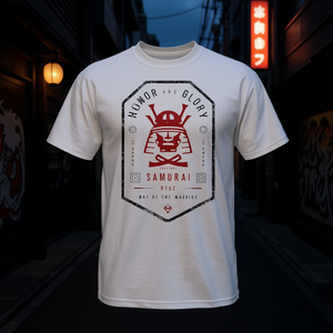 T-Shirt Promozionale Streetwear con Spada Samurai Katana Ninja Giapponese Manga Anime - Product Image 3