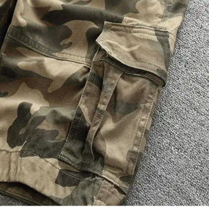 Conjunto de pantalones cortos de baño para hombre con diseño personalizado estampado pantalones cortos de camuflaje del desierto de alta calidad diseño de logotipo personalizado 100% algodón lienzo para hombre - Product Image 5