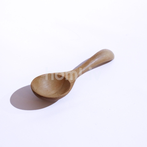 Cuchara Decorativa para Postre Hecha a Mano con Madera de Teca Natural, Cuchara Pequeña de Madera Sólida Sostenible, Cubertería para Helado, Vajilla de Cocina - Product Image 6