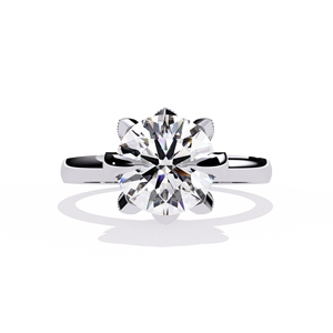 IGI certificado 14K oro amarillo lujo joyería nupcial regalo redondo brillante laboratorio crecido anillo de diamante con claridad DE VVSVS - Product Image 3