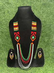 Collier ras du cou en perles de verre de haute qualité Maasai fait à la main pour les femmes de bijoux de mode - Product Image 2