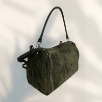 Tas Tangan Klasik Wanita dari Kulit Suede Elegan dengan Penutup Ritsleting, Tahan Lama, Ringan, Kapasitas Besar, Tali Dapat Dilepas, Tas Selempang.
