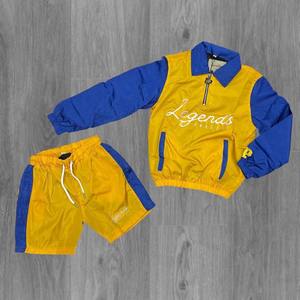 Men's Nylon Windbreaker Jacket <b>Outdoor</b> Active Shorts Sets Man 1/4 Zipped 2 Pieces Outfit Nylon Tracksuits for Men Sweatsuits - Product Image 2