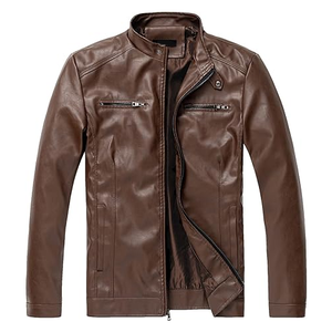 Veste en cuir décontractée pour homme, best-seller, élégante pour l'hiver, avec fermeture éclair, tailles XS, meilleur prix, veste pour homme - Product Image 1