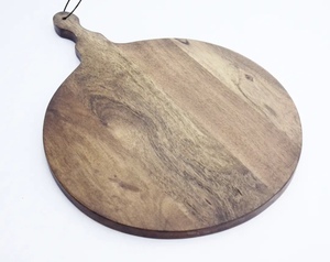 Planche à fromage en bois naturel avec poignée Planche à découper Rectangle Planche à découper Vaisselle Plateau Ustensiles de cuisine Restaurant - Product Image 4