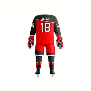 Uniforme de hockey sur glace de haute qualité dernier nom d'équipe de conception imprimé nouveauté ensembles de vêtements de sport - Product Image 6