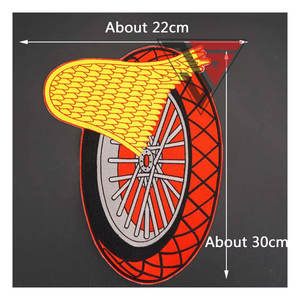 Chaleco de motociclista, ruedas traseras de parches de ALMA, conjunto de 5 uds, ropa para chaqueta, conjunto de parches bordados personalizados - Product Image 1