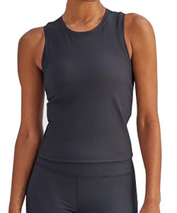 Débardeurs en jersey de coton 100% pour femmes, de haute qualité, très vendus, décontractés, pour la salle de sport, vêtements de fitness, décoration en dentelle sur le devant, vente en gros - Product Image 3